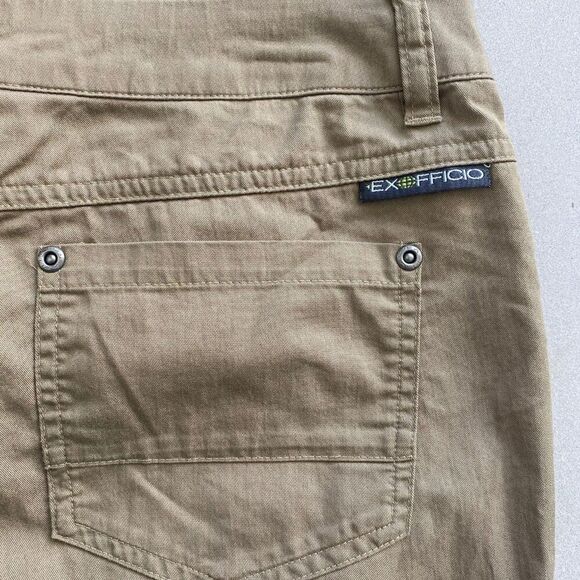 ExOfficio Insect Shield Pants Women Size 10 Khaki Tan Mid-Rise Hiking Nomad Pant - Picture 6 of 8